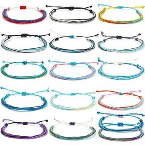 Surf String Wave Bracelets for Women Girls Boho Handmade Waterproof Adjustable